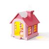 Umidificatore portatile da 500 ml a forma di pupazzo di neve, con luce ambientale colorata, USB, dimensioni: plug-in (rosa)