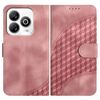 Custodia in pelle con cordino e motivo a testa di elefante in rilievo per ZTE Blade A75 4G YX0060 (rosa)