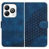 Custodia in pelle con cordino e stampa a testa di elefante per ZTE Blade A75 4G YX0060 (blu reale)