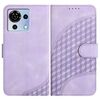 Custodia in pelle con cordino per telefono cellulare con stampa testa di elefante per ZTE Blade V50 Vita YX0060 (viola chiaro)