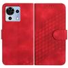 Custodia in pelle con cordino per telefono cellulare con stampa testa di elefante per ZTE Blade V50 Vita YX0060 (rosso)