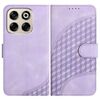Custodia in pelle con cordino per telefono cellulare con stampa testa di elefante per ZTE Blade V70 YX0060 (viola chiaro)