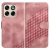 Custodia in pelle con cordino per telefono cellulare con stampa testa di elefante per ZTE Blade V70 YX0060 (rosa)