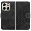 Custodia in pelle con cordino per telefono cellulare con stampa testa di elefante per ZTE Blade V70 YX0060 (nero)