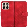 Custodia in pelle con cordino per telefono cellulare con stampa testa di elefante per ZTE Blade V70 YX0060 (rosso)