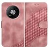 Custodia in pelle con cordino per telefono ZTE Fresh 50 YX0060 con stampa a testa di elefante (rosa)