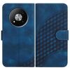 Custodia in pelle con cordino per ZTE Fresh 50 YX0060 con stampa a testa di elefante (blu reale)