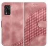 Custodia in pelle con cordino per ZTE Libero 5G II YX0060 con stampa a testa di elefante (rosa)