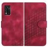 Custodia in pelle con cordino per ZTE Libero 5G II YX0060 con stampa a testa di elefante (rosso rosa)