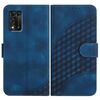 Custodia in pelle con cordino e motivo a testa di elefante per ZTE Libero 5G II YX0060 (blu reale)