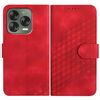 Custodia in pelle con motivo a testa di elefante in rilievo per ZTE Blade V70 Design YX0060 con cordino (rosso)