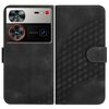 Custodia in pelle con stampa a testa di elefante per ZTE nubia Z60 Ultra YX0060 con cordino (nero)