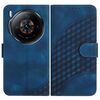 Custodia in pelle con stampa testa di elefante per ZTE nubia Z60S Pro YX0060 e cordino (blu reale)