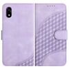Custodia in pelle con cordino per ZTE Kantan Sumaho 4 A402ZT YX0060 con stampa a testa di elefante (viola chiaro)