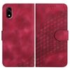 Custodia in pelle con cordino per ZTE Kantan Sumaho 4 A402ZT YX0060 con stampa a testa di elefante (rosso rosa)