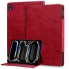 Custodia in pelle con fibbia a forma di gatto per tablet Lenovo Tab K10C / E10C (rossa)
