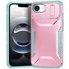Custodia per telefono scorrevole Camshield per iPhone 16e (grigio verde + rosa)
