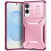 Custodia per telefono con schermo scorrevole Camshield per Samsung Galaxy S25 Edge 5G (rosa + rosso rosa)