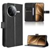 Custodia in pelle con texture a diamante per Xiaomi Poco F7 Pro 5G / F7 Ultra (nera)