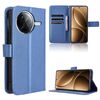 Custodia in pelle con texture a diamante per Xiaomi Poco F7 Pro 5G / F7 Ultra (blu)