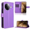 Custodia in pelle con texture a diamante per Xiaomi Poco F7 Pro 5G / F7 Ultra (viola)