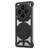 Custodia per telefono MagSafe con supporto girevole in fibra di carbonio cava per vivo X200 (nero)