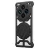 Custodia per telefono MagSafe con supporto girevole in fibra di carbonio cava per vivo X100s (nera)