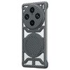 Custodia per telefono MagSafe con supporto girevole in fibra di carbonio cava per vivo X100 Pro / X100s Pro (grigio)