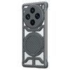 Custodia per telefono MagSafe con supporto girevole in fibra di carbonio cava per vivo X100 (grigio)