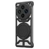 Custodia per telefono MagSafe con supporto girevole in fibra di carbonio cava per vivo X100 (nera)