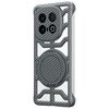 Custodia per telefono MagSafe con supporto girevole in fibra di carbonio cava per vivo iQOO 13 (grigio)