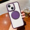 Custodia per telefono con supporto magnetico MagSafe trasparente per iPhone 13 (viola)