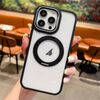 Custodia trasparente con supporto ad anello MagSafe per iPhone 16 Pro (nera)