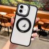 Custodia trasparente con supporto ad anello MagSafe per iPhone 16 Plus (nera)