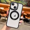 Custodia trasparente con supporto ad anello MagSafe per iPhone 14 (nera)