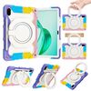 Custodia per tablet in silicone con supporto girevole portatile per Honor Pad X9 / X8a Armor (rosa colorato)