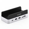 ORICO VSP10 Mini Dock, supporto multifunzione per espansione di archiviazione desktop per Mac Mini 2024, capacità di memoria: 512 GB (argento)