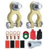 Morsetto per cablaggio terminale batteria in lega di zinco per batteria RV Yacht M10, specifiche: set da 2 con spazzola