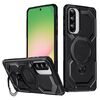 Custodia per telefono con supporto MagSafe satinato per Samsung Galaxy A36 5G (nero)