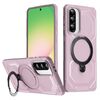 Custodia per telefono con supporto MagSafe satinato per Samsung Galaxy A56 5G (rosa)