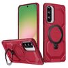 Custodia per telefono con supporto MagSafe satinato per Samsung Galaxy A56 5G (rosso)