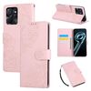 Custodia in pelle con 3 slot per carte e motivo a fiori di rosa per Realme 9i 5G (rosa)