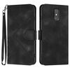 Custodia in pelle con motivo a linee per ZTE Blade A32 (nera)