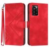 Custodia in pelle effetto pelle per ZTE Blade A72 (rossa)