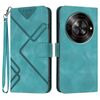 Custodia in pelle effetto pelle per ZTE Blade A75 5G / Nubia Focus Line Pattern (blu chiaro)
