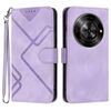 Custodia in pelle effetto pelle per ZTE Blade A75 5G / Nubia Focus Line Pattern (viola chiaro)