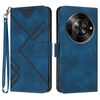 Custodia in pelle effetto pelle per ZTE Blade A75 5G / Nubia Focus Line Pattern (blu reale)
