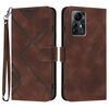 Custodia in pelle con motivo Smart Line per ZTE Blade V41 (caffè)