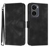 Custodia in pelle con motivo a linee per ZTE Blade V50 Design 5G / Nubia Neo 5G (nera)