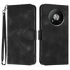 Custodia in pelle effetto pelle per ZTE Fresh 50 Line Pattern (nera)